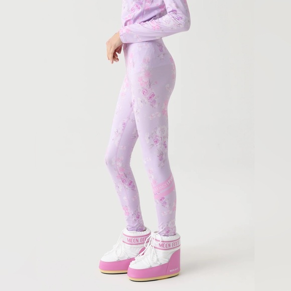 LoveShackFancy Pants - LoveShackFancy Lavender Floral Leggings